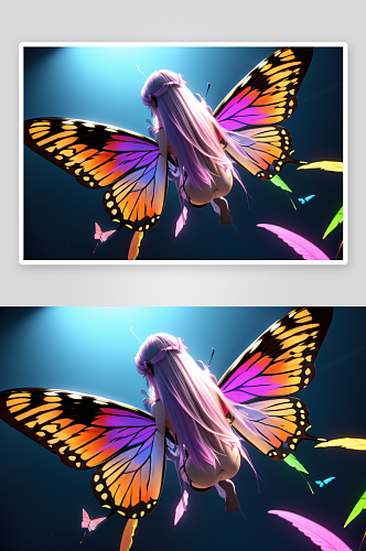 美丽的漂亮翅膀蝴蝶