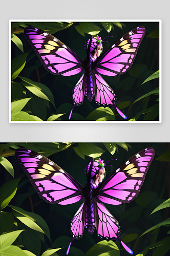 轻盈的漂亮翅膀蝴蝶