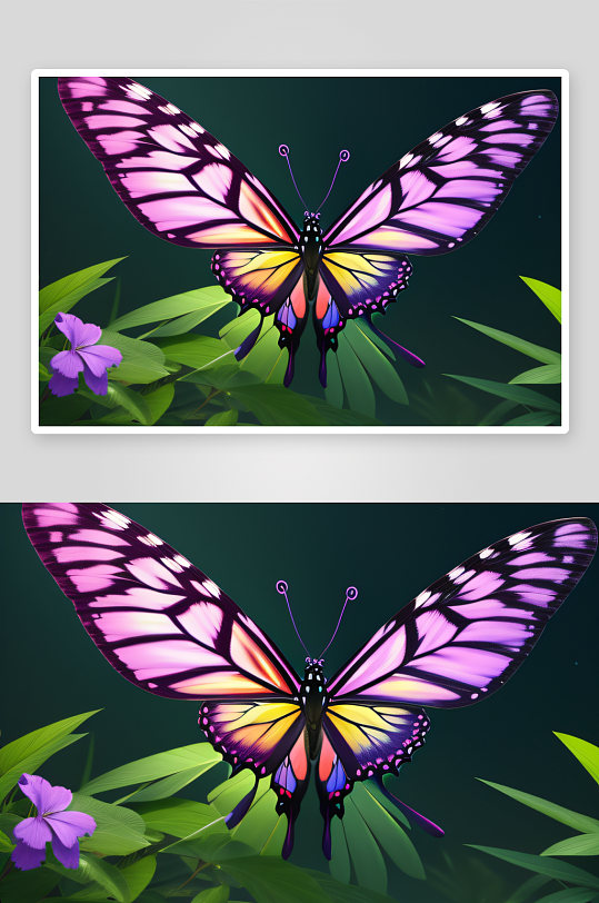 漂亮翅膀的美丽蝴蝶