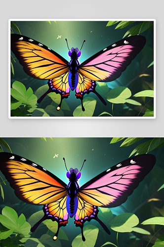 漂亮翅膀的美丽蝴蝶