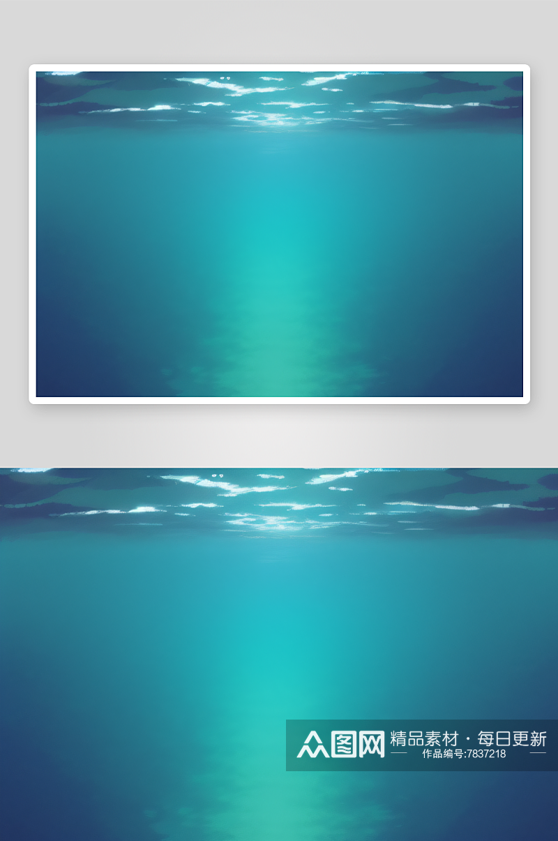 蓝色风格的水背景插图素材
