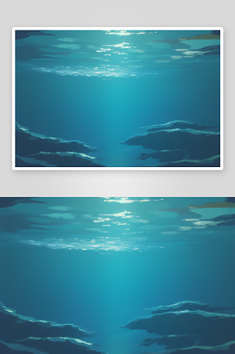 水彩风格抽象水背景插图