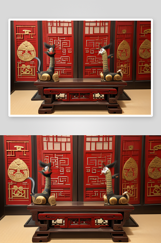 古代中国元素在喵风格插画中的表现
