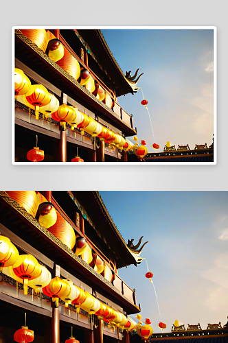古色古香的中国宫殿灯笼节之美