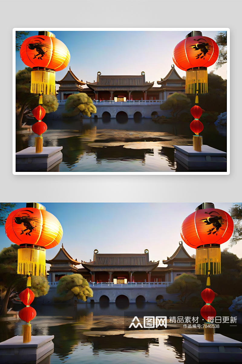 中国灯笼节浪漫现实主义的体现素材