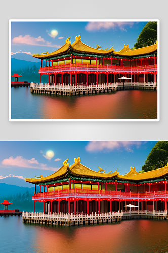 灯笼节重现古代中国宫殿的精美建筑