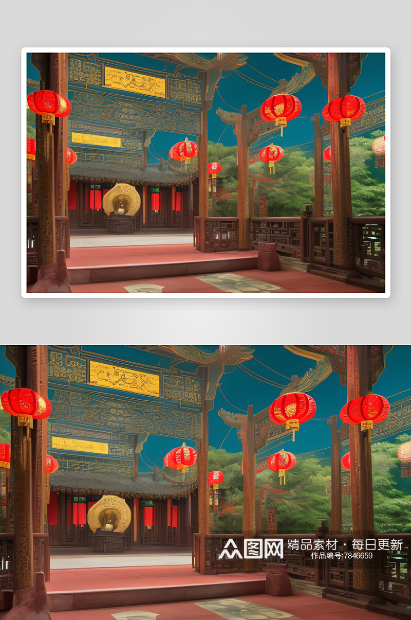 灯笼节的魔幻之旅探索中国古代宫殿的奇迹素材