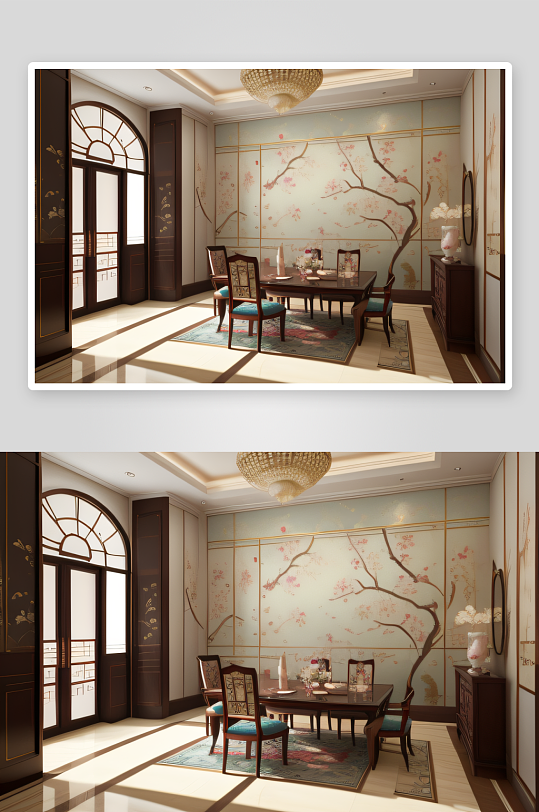 中式风格壁纸打造高雅的家居墙面