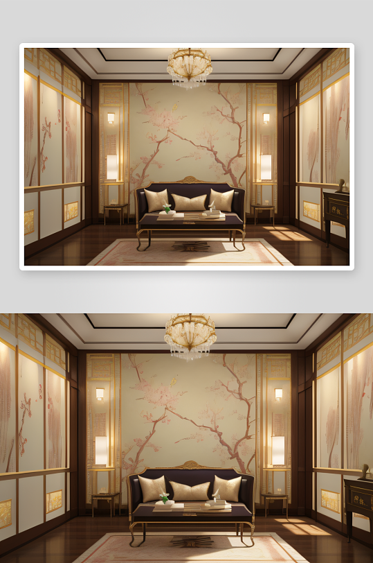 中式风格壁纸打造高贵与复古的居室