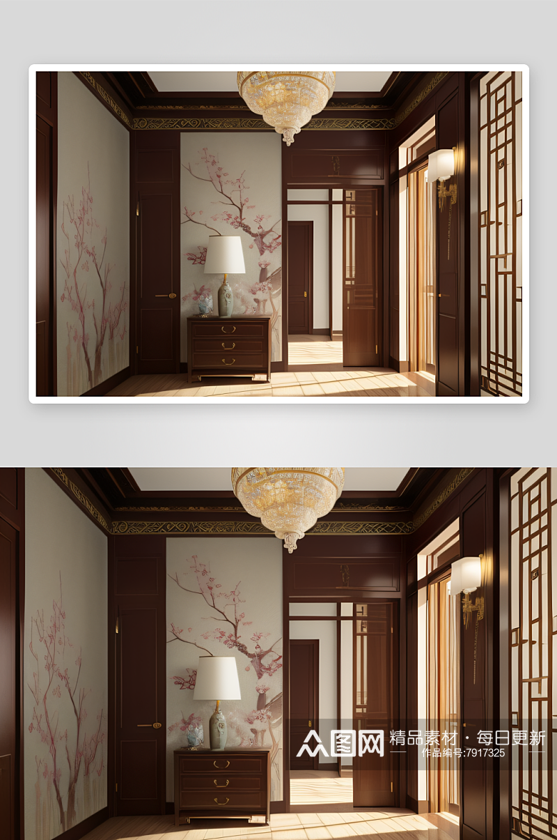 中式风格家居墙面壁纸的独特魅力素材