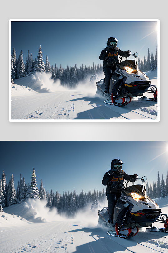 极速滑雪车狂欢雪飞溅