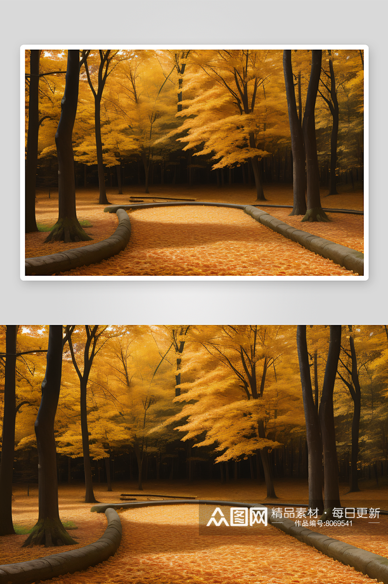 温暖的色彩秋叶艺术素材