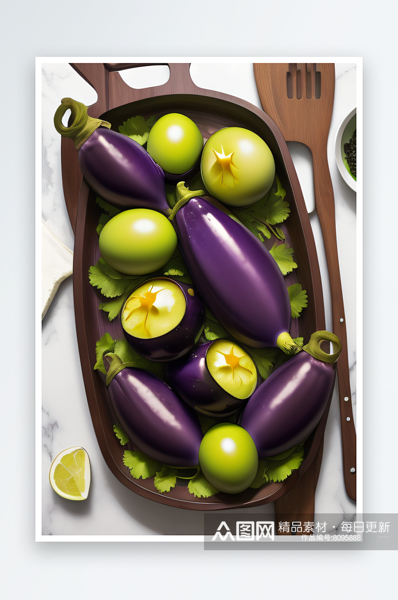 茄子美食饱满紫色的诱惑素材