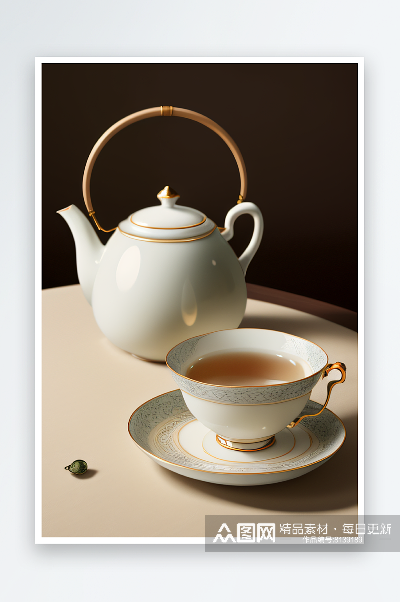 宁静与舒适茶杯的美妙体验素材
