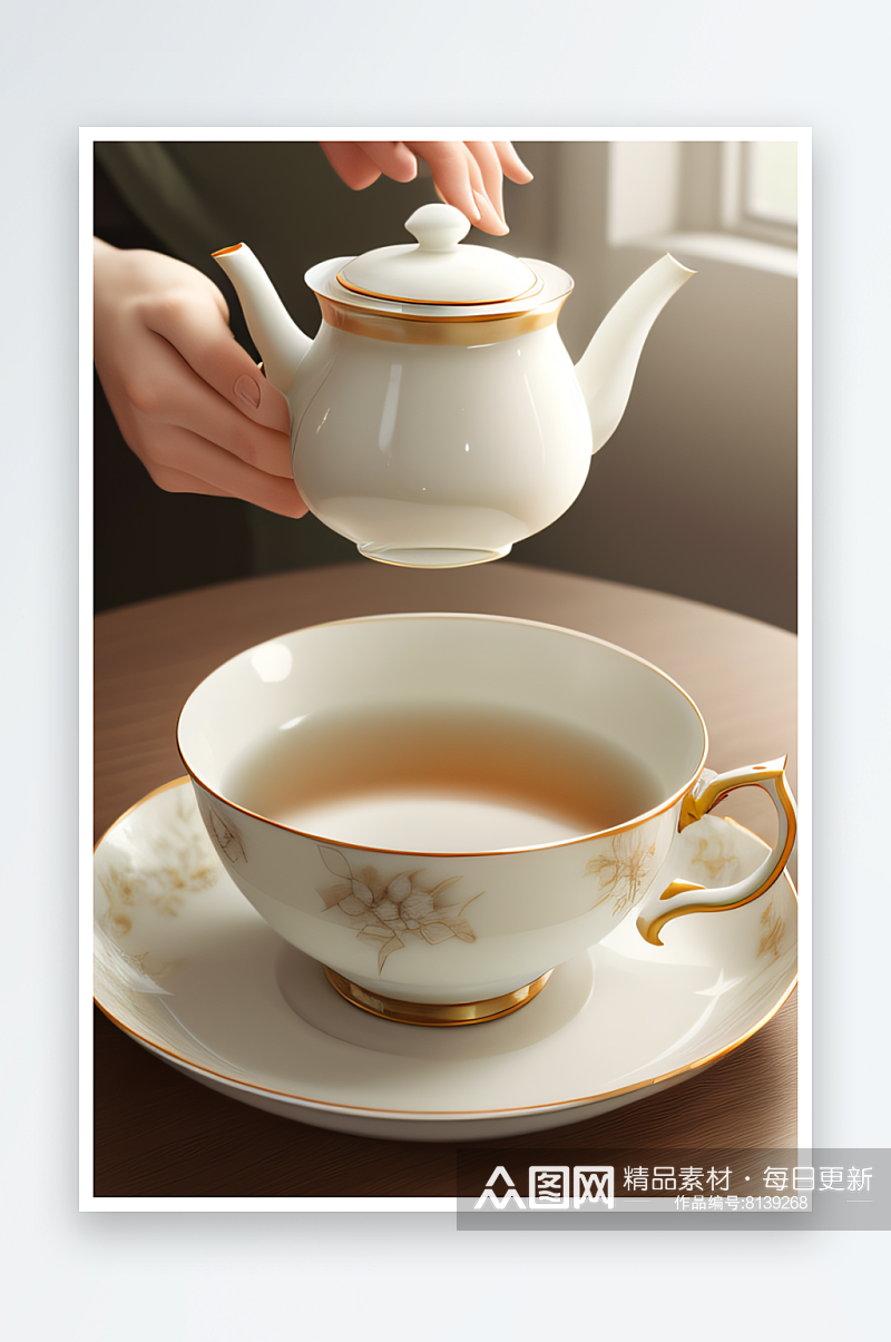 茶杯的细腻与优雅素材