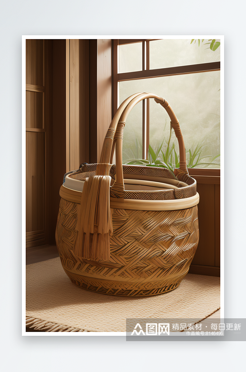 竹篮的独特之美风格素材