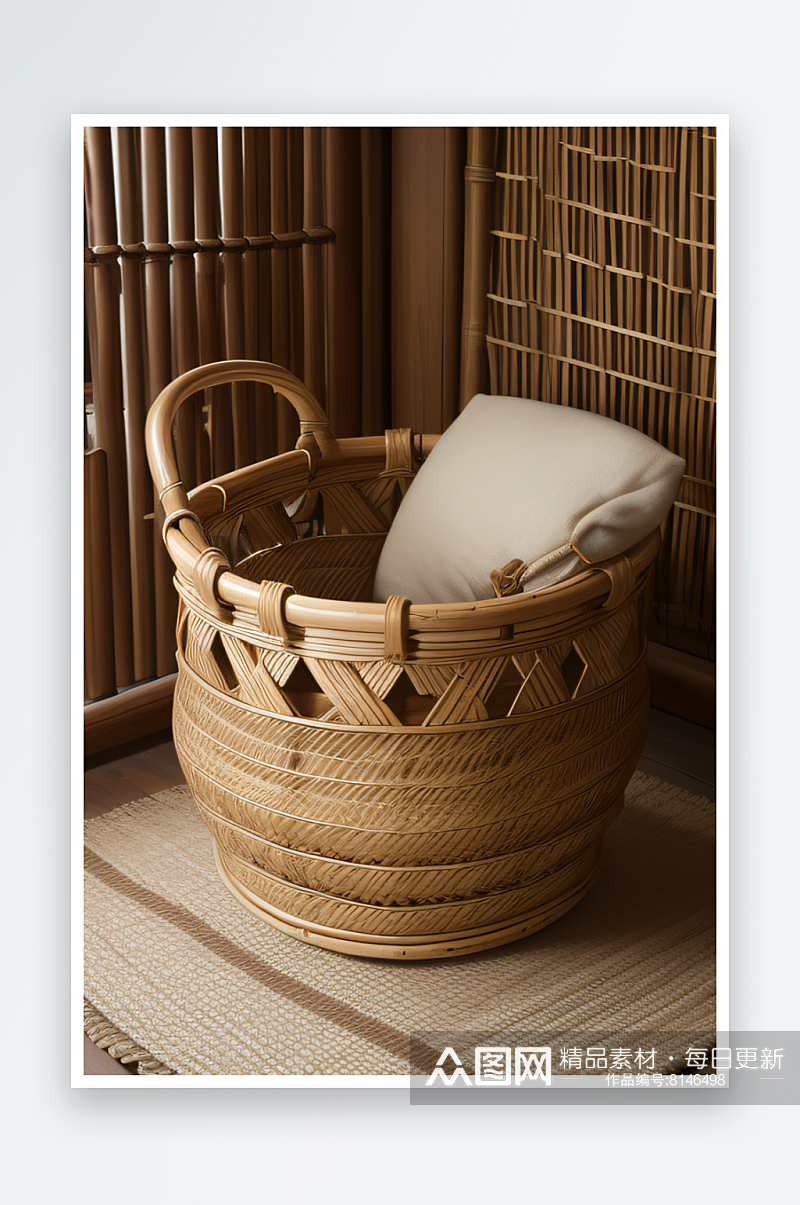竹篮的独特之美风格素材