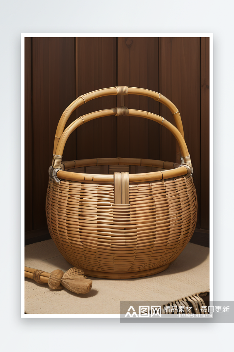 竹篮的实用与美观素材