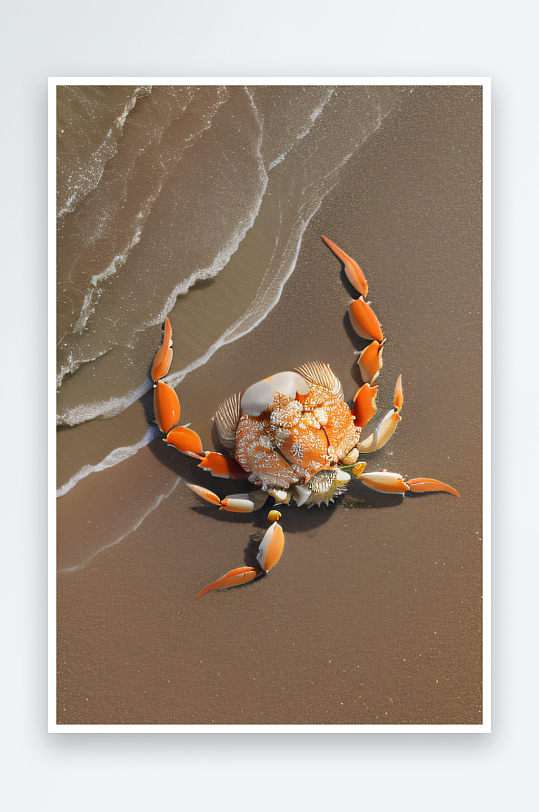 螃蟹与海滩沙滩生态