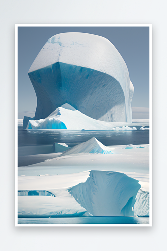 极地的优雅的宁静冰山