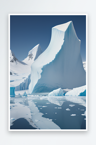 极地梦境的宁静冰山场景