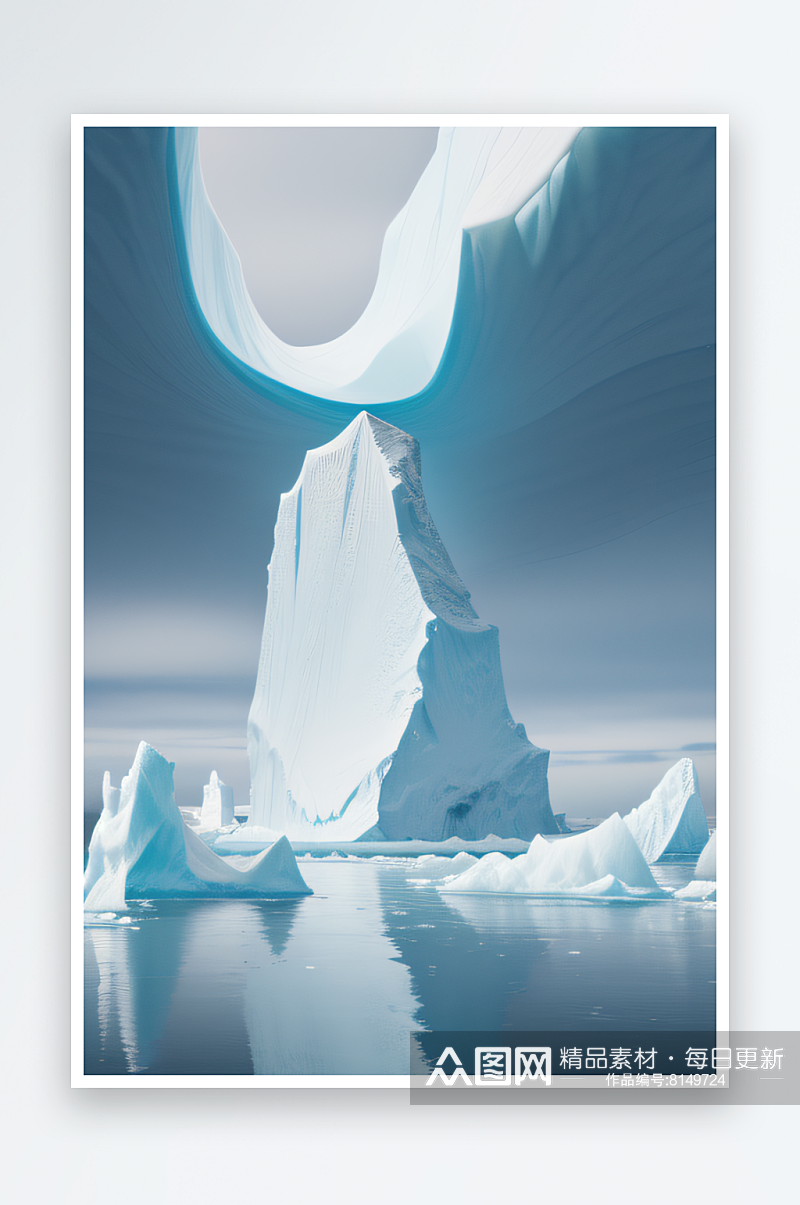 追逐冰川的壮丽北极奇观素材