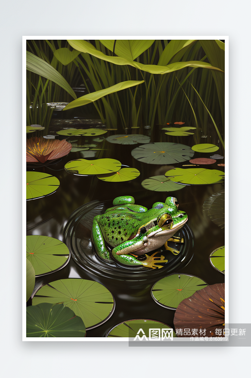 青蛙眼中的湿地绿洲素材