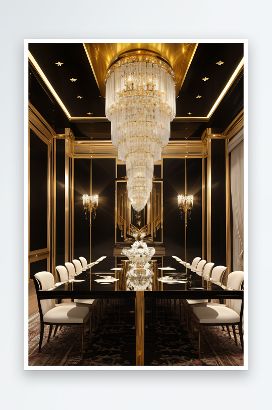 闪耀水晶艺术装饰风格的餐厅灯饰