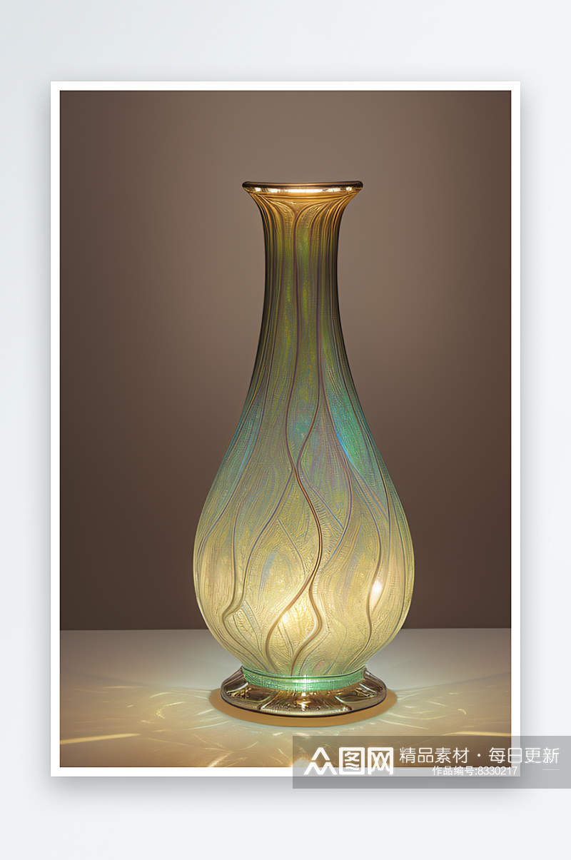 细腻光影艺术中的玻璃艺术品素材