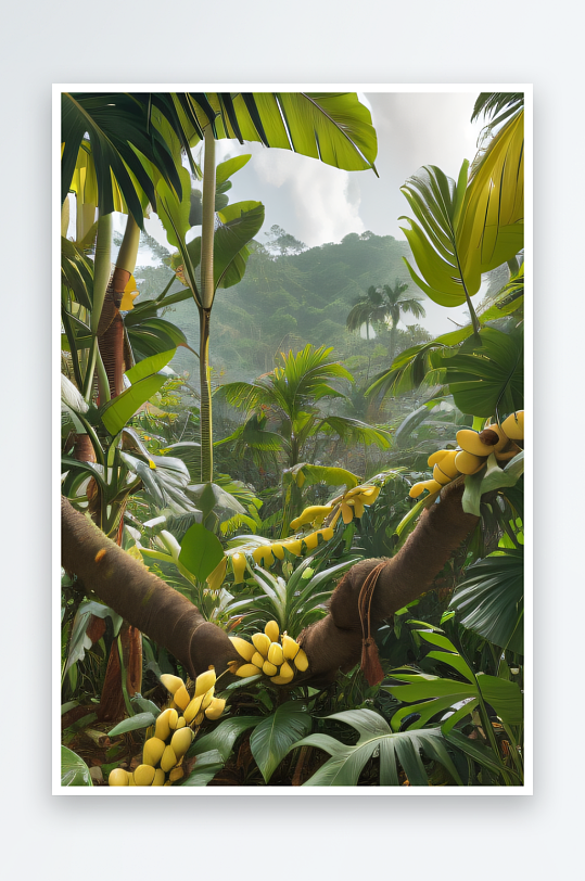 美轮美奂热带风情的香蕉树