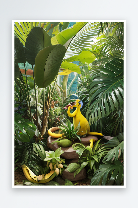 美轮美奂热带风情的香蕉树