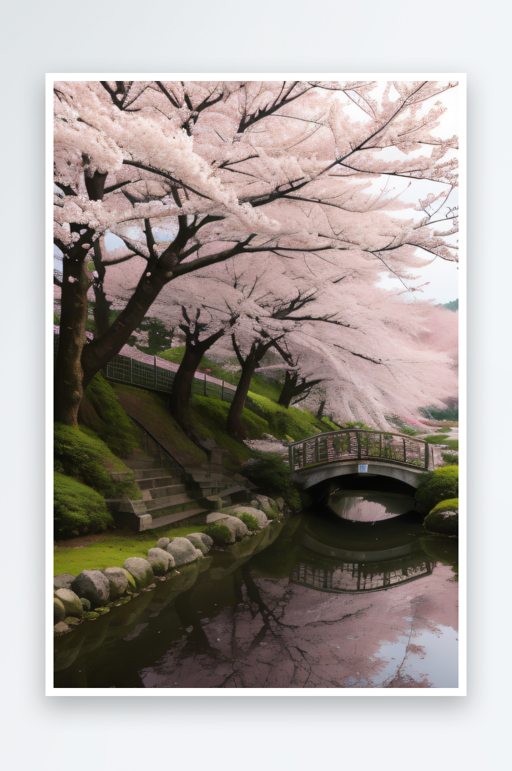 樱花盛放森林如诗如画素材