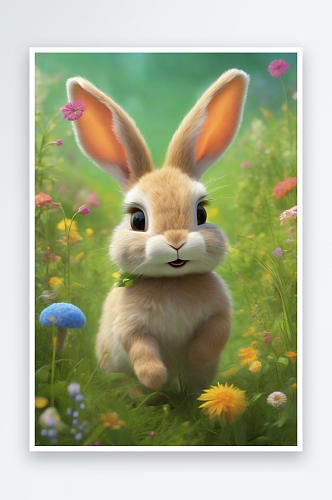 细腻镜头下的可爱兔子