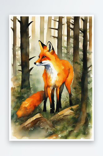 森林猎影狡猾狐狸的狩猎旅程