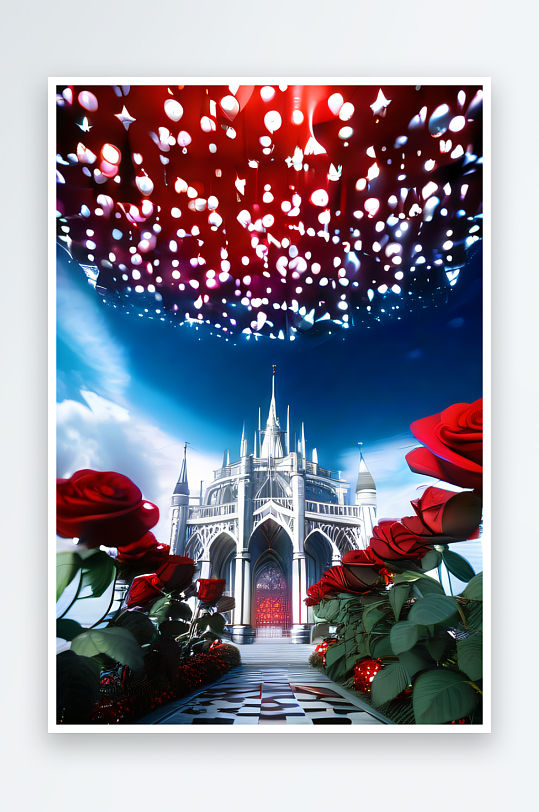 梦幻超高清红玫瑰与超真实CG渲染