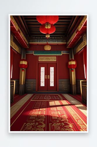 梦幻红宫中式宫殿与动漫风格的完美结合