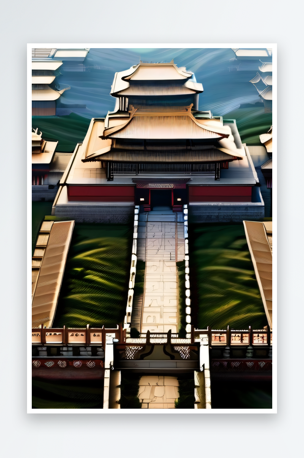 古老宫殿壮丽景色素材