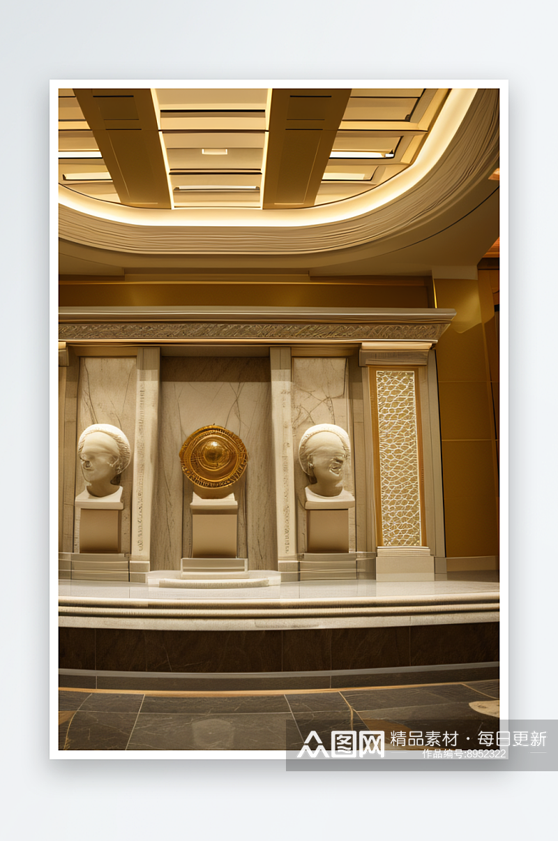 凯撒宫的装饰元素奢华与典雅的结合素材