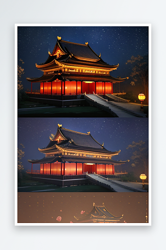 影视效果高清晰度中国风宫殿渲染