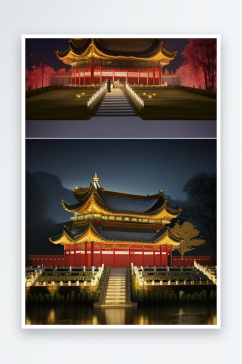 营造梦幻感中国风宫殿的光影效果