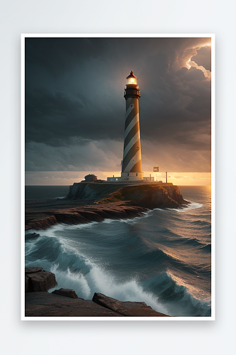 后启示录海上灯塔的超真实渲染