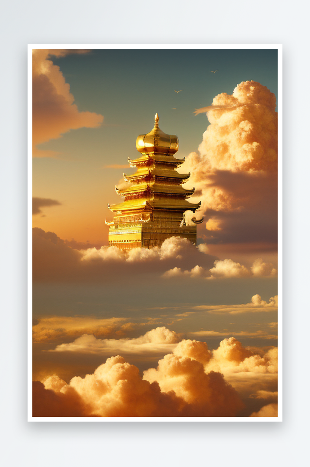 黄金之城超高清下的金色宫殿素材