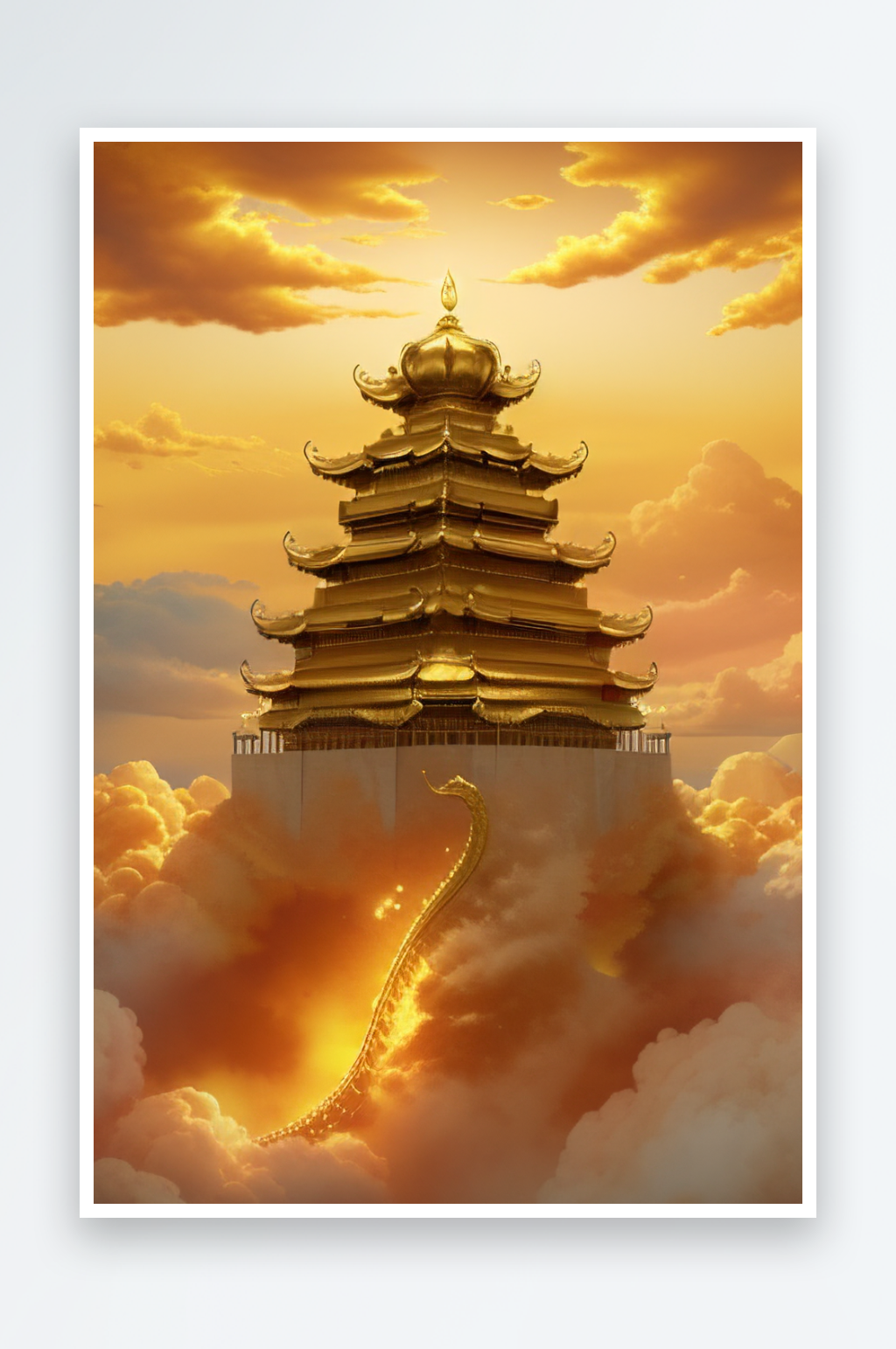 黄金之城超高清下的金色宫殿素材