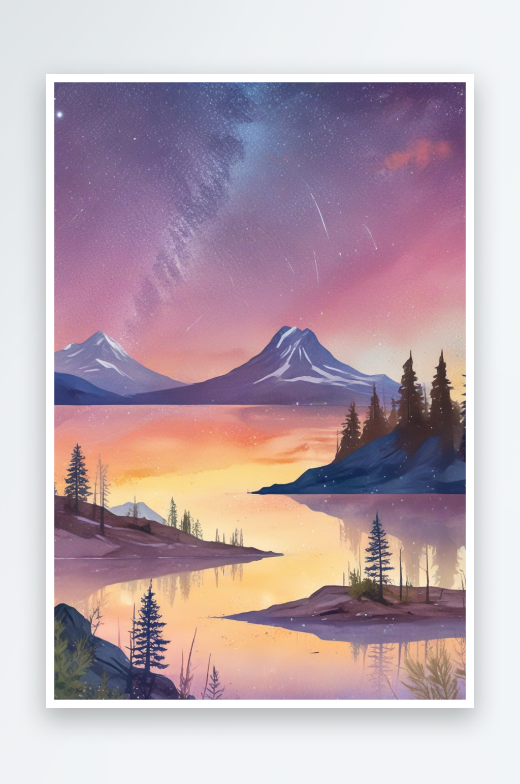 火山湖畔的自然奇观素材