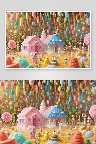 童年的快乐探索棉花糖屋的甜蜜童年