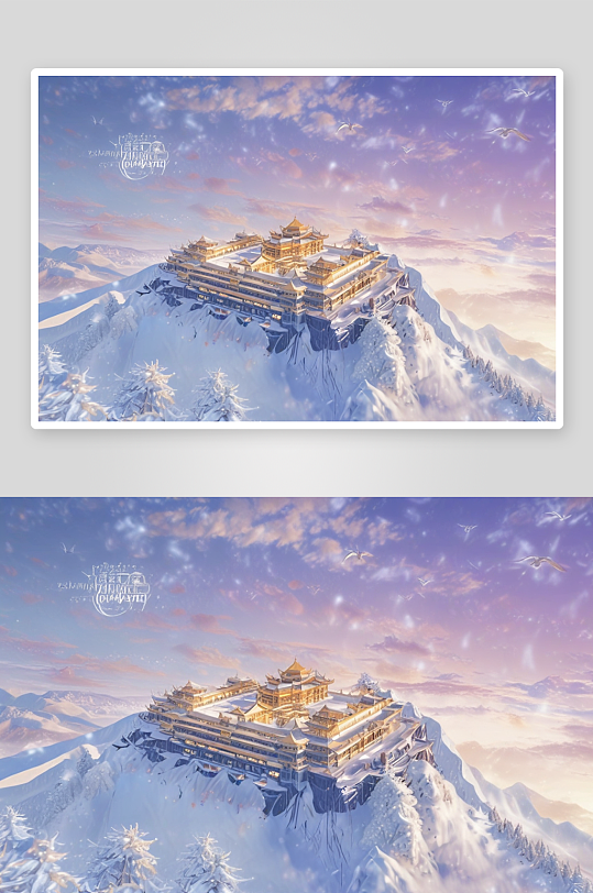 金色皇家宫殿昆仑雪山之巅的奇迹