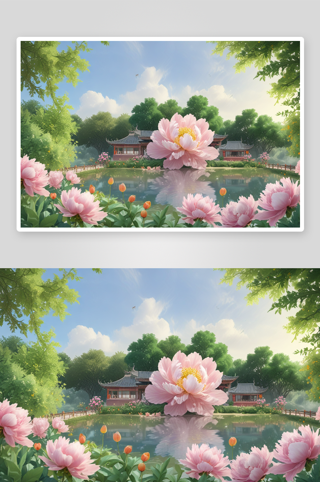 牡丹花的盛放之美素材