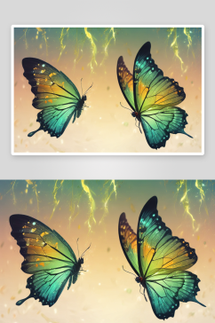 蝴蝶插画绘画中的生命之韵
