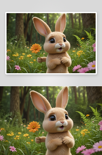 可爱的小兔子温柔乖巧的毛茸小宝贝