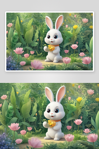 可爱的小兔子纯真可爱的小生命